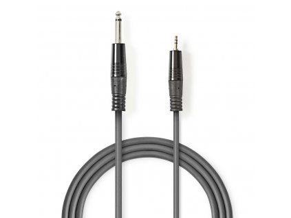 Nedis stereo audio kabel 6.35mm zástrčka - 3.5mm zástrčka, 1.5 m (COTH23205GY15)