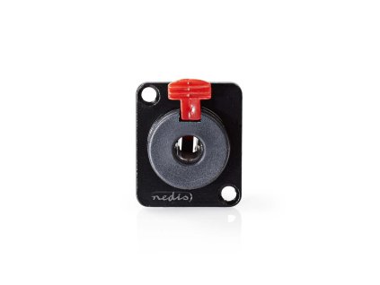 Nedis konektor stereo Jack 6.35 mm zásuvka panelová, černá