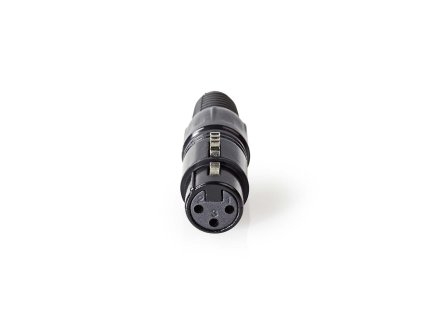 Nedis konektor XLR 3-pin zásuvka přímá, černá (COTP15902BK)