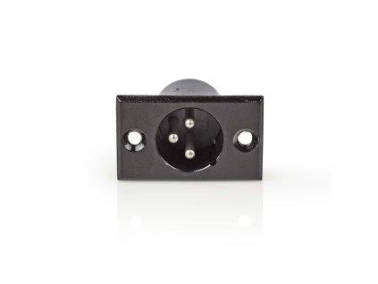 Nedis konektor XLR 3-pin zástrčka panelová, černá (COTP15910BK)