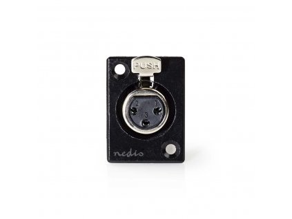 Nedis konektor XLR 3-pin zásuvka panelová, černá (COTP15911BK)