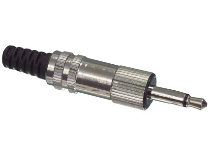 Lumberk KLS22 konektor Jack 3.5 mm mono zástrčka, kovový (LUM-KLS22)