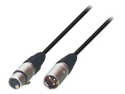 Repro Kabel XLR 3kolíkový Zástrčka - XLR 3kolíkový Zásuvka 3.00 m Černá