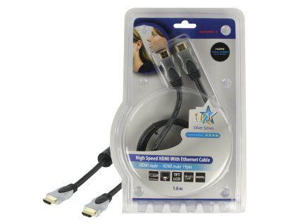 High Speed HDMI Kabel s Ethernetem HDMI Konektor - HDMI Konektor 1.00 m Tmavě Šedá