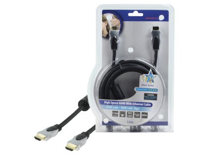 High Speed HDMI Kabel s Ethernetem HDMI Konektor - HDMI Konektor 3.00 m Tmavě Šedá