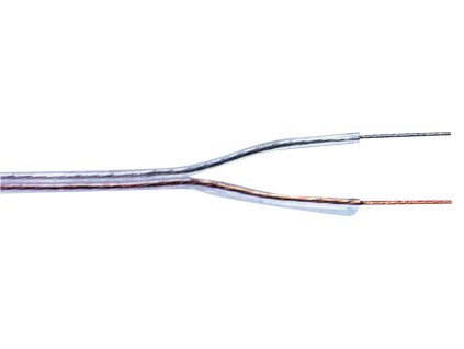 Kabel Reproduktoru na Cívce 2x 0.22 mm² 100 m Transparentní