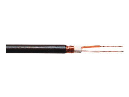 Mikrofon Kabel na Cívce 2x 0.25 mm² 100 m Černá