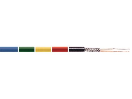 Tasker C128 mikrofonní kabel symetrický, 6.3mm, 2x 0.35 mm², 100 m, černá (TASR-C128-BLK)