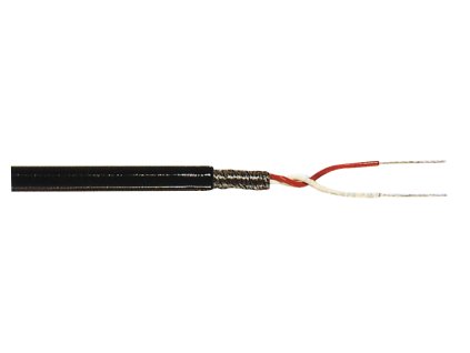 Mikrofon Kabel na Cívce 2x 0.08 mm² 100 m Černá