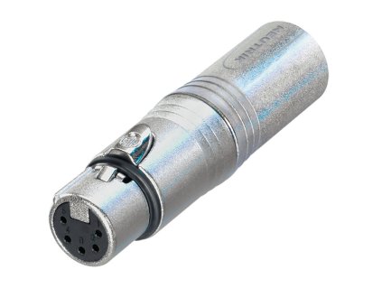 Neutrik adaptér XLR 3pin zástrčka - XLR 5pin zásuvka (NTR-NA3M5F)