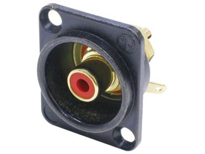 Neutrik panelová zásuvka CINCH (RCA), černá/červená (NTR-NF2D-B-2)