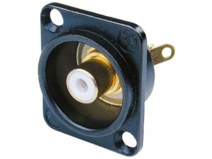 Neutrik panelová zásuvka CINCH (RCA), černá/bílá (NTR-NF2D-B-9)