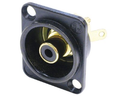 Neutrik panelová zásuvka CINCH (RCA), černá/černá (NTR-NF2D-B-0)