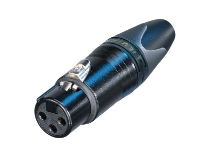 XLR Kabelová zásuvka 3 N/A XX Pájecí Připojení Černá