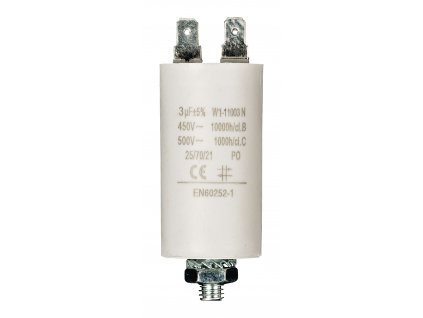 Kondenzátor rozběhový 3uf / 450 V s fastony (W1-11003N)
