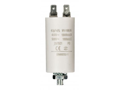 Kondenzátor rozběhový 4.5uf / 450 V s fastony (W1-11005N)