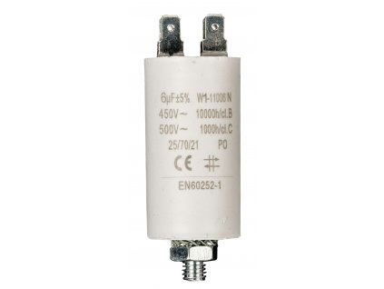 Kondenzátor rozběhový 6uf / 450 V s fastony (W1-11006N)