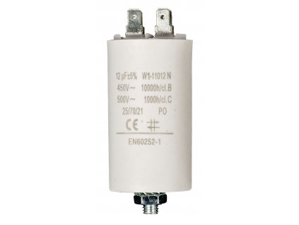 Kondenzátor rozběhový 12uf / 450 V s fastony (W1-11012N)