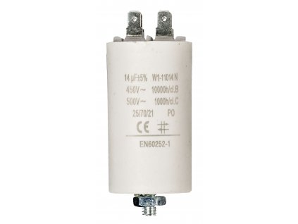Kondenzátor rozběhový 14uf / 450 V s fastony (W1-11014N)
