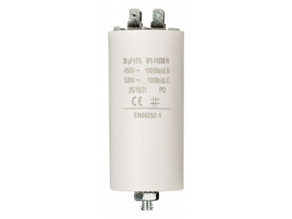 Kondenzátor rozběhový 30uf / 450 V s fastony (W1-11030N)