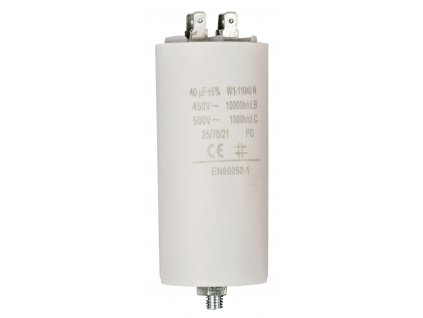 Kondenzátor rozběhový 40uf / 450 V s fastony (W1-11040N)