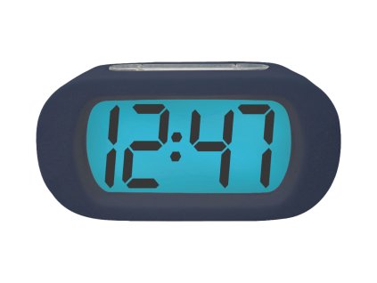 Stolní digitální budík s LCD displejem, modře podsvícený, opakované buzení, černá, Balance 262131