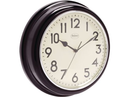 Analogové retro nástěnné hodiny 32 cm černé, Balance 776747
