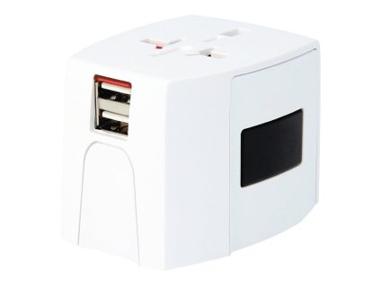 Cestovní adaptér pro celý svět Skross MUV USB, nezemněný SKR1302930