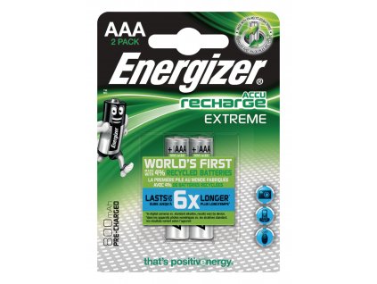 Nabíjecí baterie Energizer Extreme NiMH AAA 1.2V 800mAh - 2ks, EN-EXTRE800B2