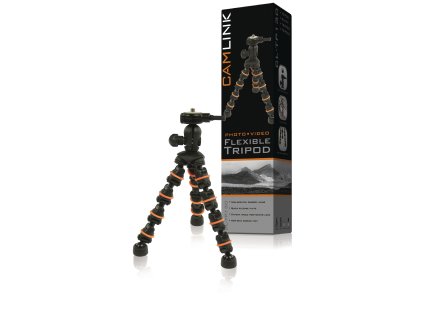Flexibilní Stativ 18 cm 0.5 kg Černá/Oranžová