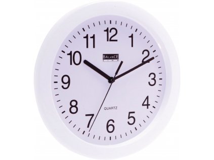 Analogové nástěnné hodiny 25 cm bílé, Balance 776064