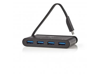 Nedis TCARF200BK externí USB-C rozbočovač, 4x USB 3.0, černý