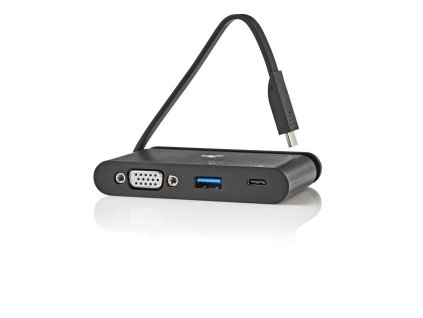 Nedis TCARF220BK externí USB-C rozbočovač, USB-C + USB 3.0 + VGA, černý
