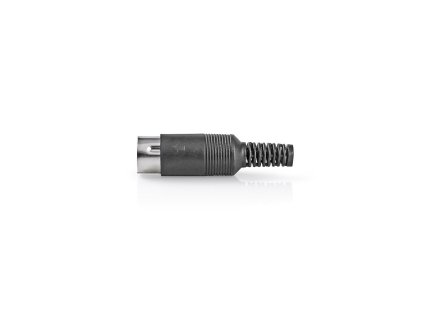 DIN Konektor | 6pinová Zástrčka | 25 ks | Černá barva