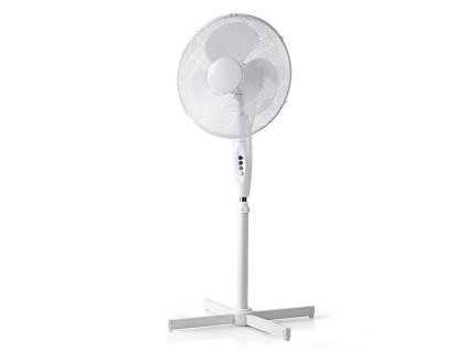 Nedis FNST10CWT40 ventilátor stojanový 40 cm, 45 W, funkce oscilace, bílá