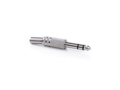 Konektor stereo Jack 6.35 mm kovový, 25 ks (CAVC23900ME)
