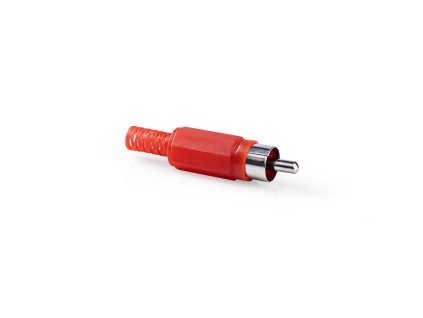 Nedis konektor CINCH zástrčka plast, 25 ks, červená (CAVC24905RD)