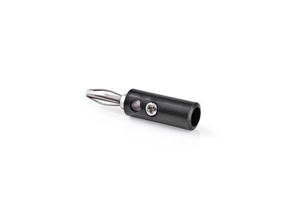 Banánek zástrčka na kabel, 25 ks, černá (CAVC26900BK)
