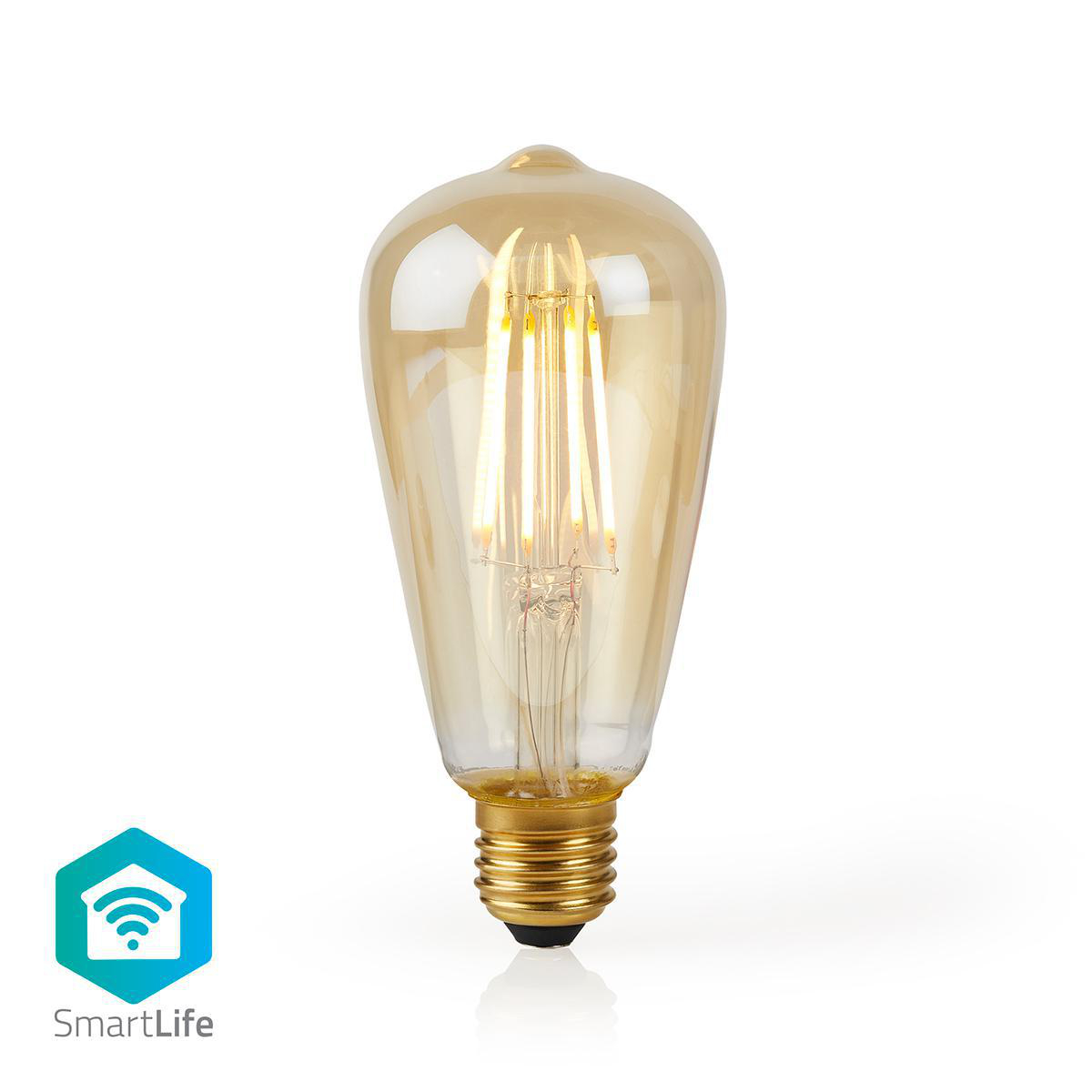 Nedis SmartLife chytrá LED žárovka vláknová ST64 E27 5W 500lm 2200 K (WIFILF10GDST64)