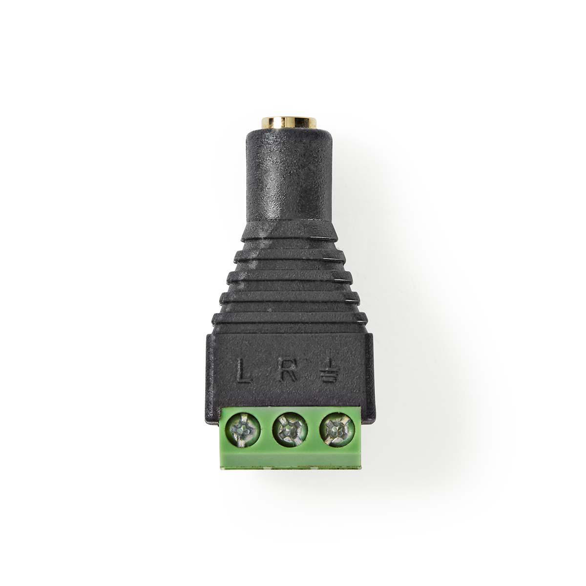 Nedis JACK 3.5mm zásuvka s 3 pin. terminálovou svorkovnicí, 5 ks (CCTVCF50BK5)