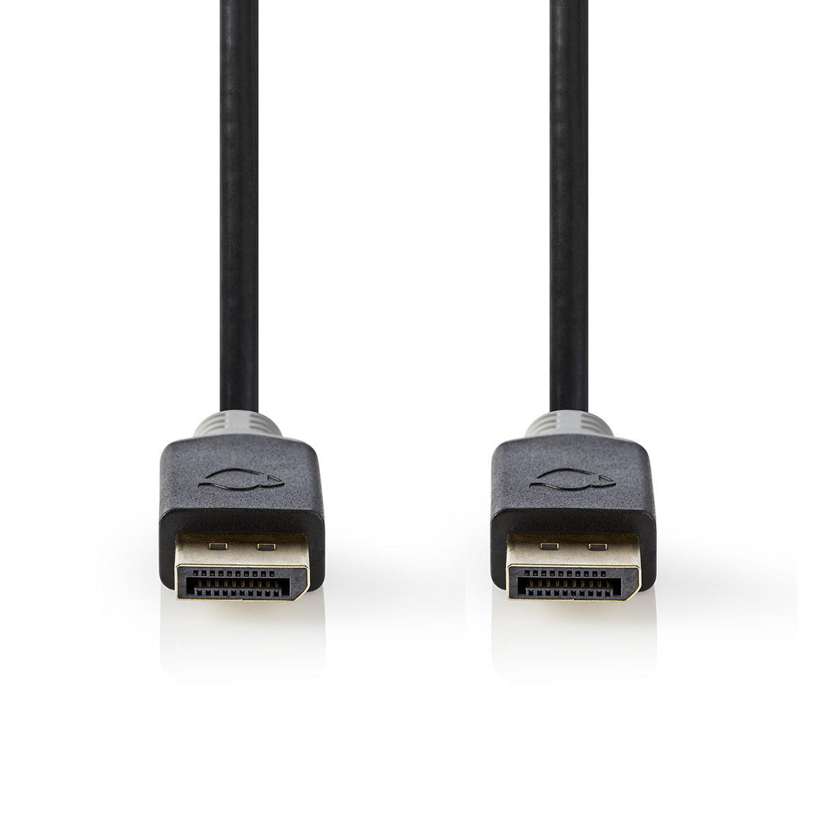 Nedis CCBW37014AT20 DisplayPort 1.4 propojovací kabel zástrčka DisplayPort - zástrčka DisplayPort, 2 m, antracit