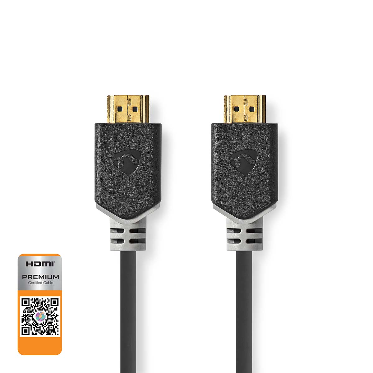 Nedis CVBW34050AT50 prémiový High Speed HDMI 2.0b kabel s ethernetem, 4K až 18 GB/s, zástrčka HDMI - zástrčka HDMI, 5 m, antracit