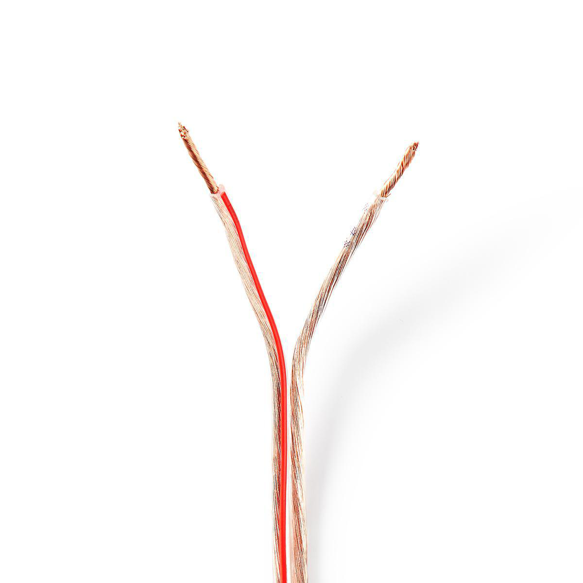 Nedis reproduktorový kabel 2 x 1.50 mm CCA, transparentní, 15 m (CAGW1500TR150)