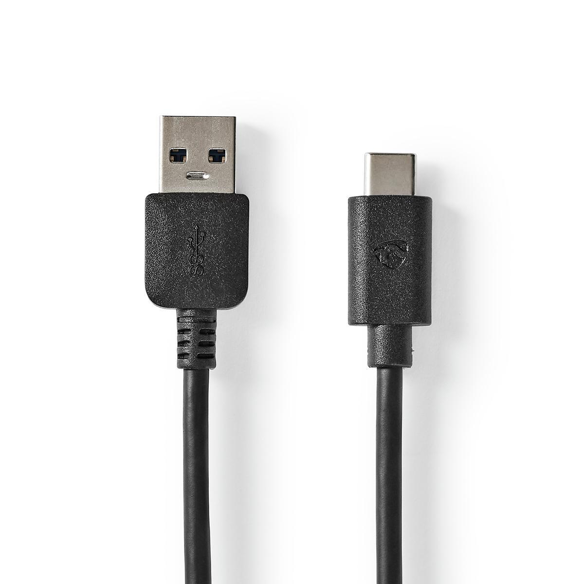 Nedis propojovací kabel USB 3.2 (gen.2) zástrčka USB A - zástrčka USB C, 1 m, černá (CCGW61650BK10)