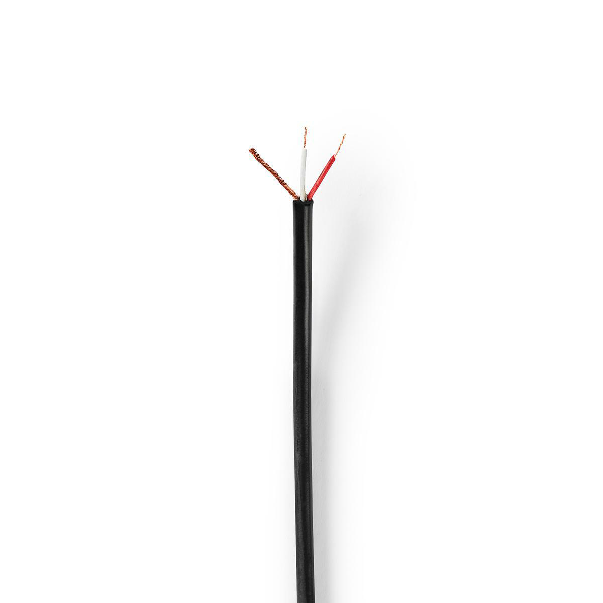 Nedis profi mikrofonní kabel 3 mm, 2 x 0.008 mm měď, černý, 100 m (CABR1508BK1000)