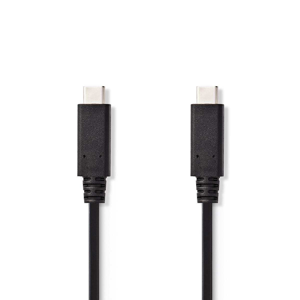 Nedis propojovací kabel USB 3.1 (Gen.1) zástrčka USB C - zástrčka USB C, 2 m (CCGT64750BK20)