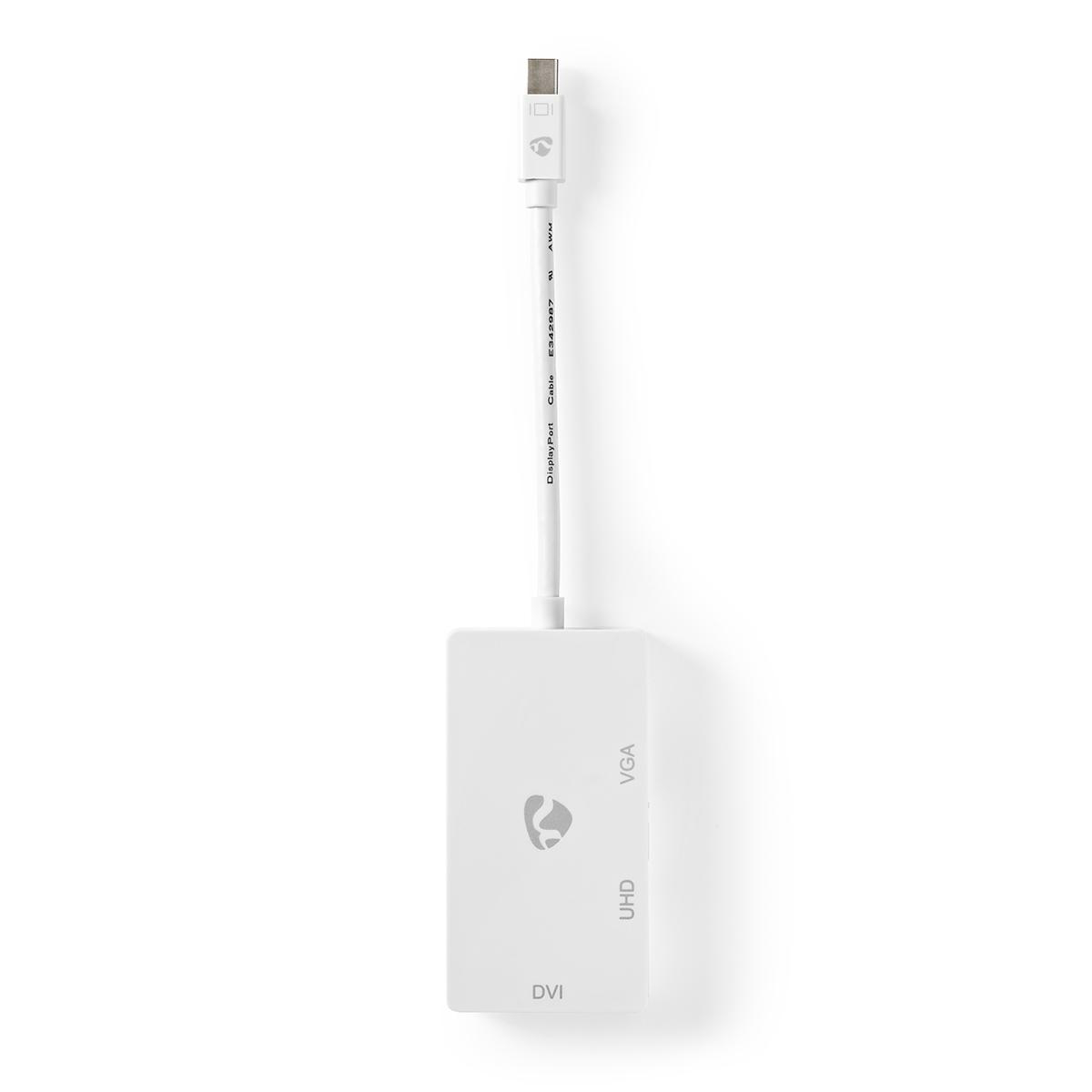 Mini DisplayPort Víceportový Kabel s Adaptérem | Mini DisplayPort Zástrčka – VGA Zásuvka + DVI-D 24+1kolíková Zásuvka + HDMI™ 2.0 Výstup | 0,2 m |…