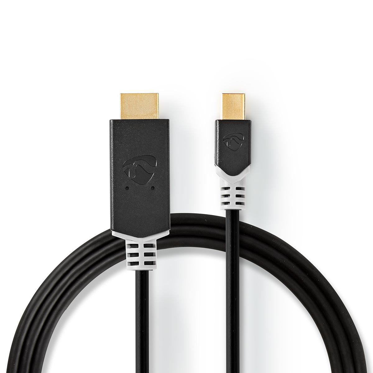 Mini DisplayPort - HDMI™ Kabel | Mini DisplayPort Zástrčka - HDMI™ Zástrčka | 2 m | Antracitový