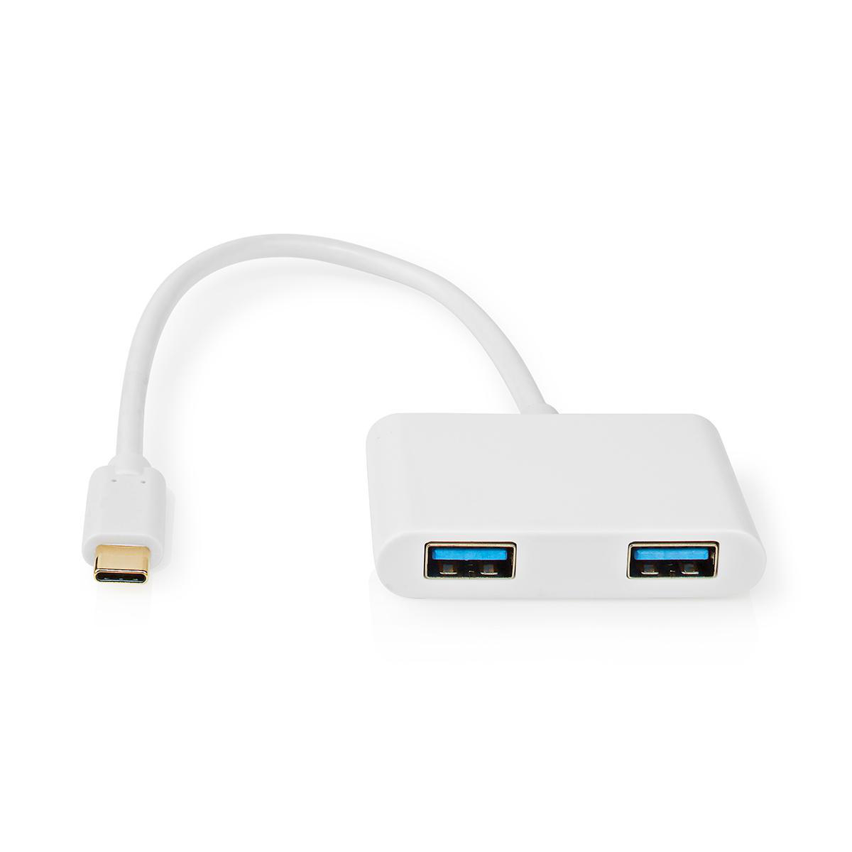 USB-C 3.0 Adaptér | USB-C Zástrčka - 2x USB-A Zástrčka | 0,2 m