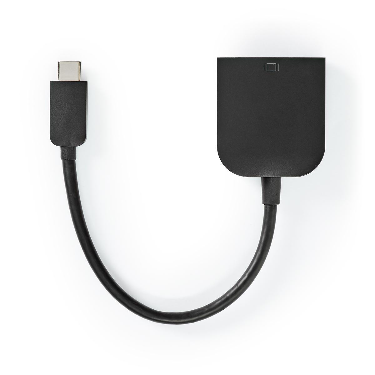 Nedis CCGP64852BK02 adaptér zástrčka USB-C - zásuvka VGA, černá